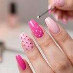 pink french tip nails